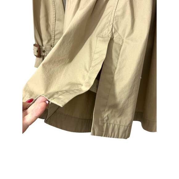 Polo Ralph Lauren Girls Trench Coat Khaki 8 Hood Epaulets Classic Belted Cotton - Picture 14 of 16